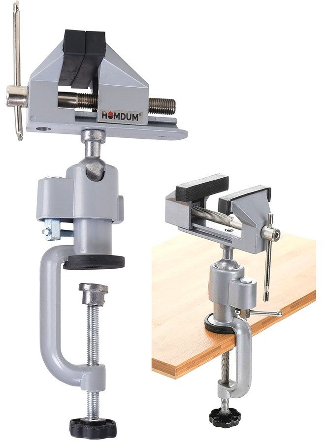 Homdum ملزمة هومدوم 360 متعددة الاستخدامات - ملزمة دوارة بقاعدة ثقيلة لأعمال النجارة، وصناعة المجوهرات، والنقش، وربط الذباب، وغيرها - Image 1